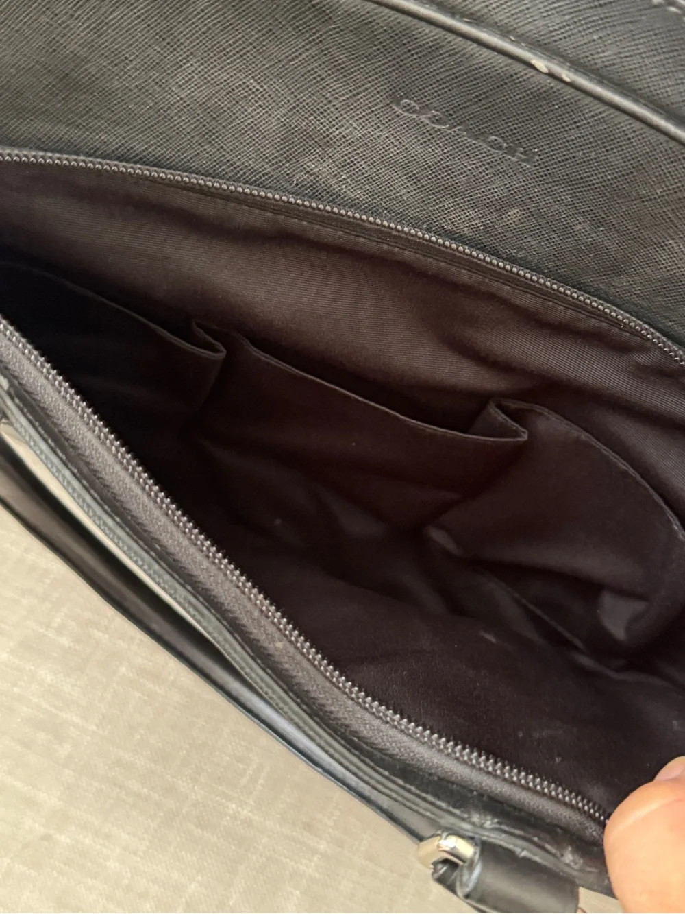 Coach Black Leather Laptop Briefcase Bag